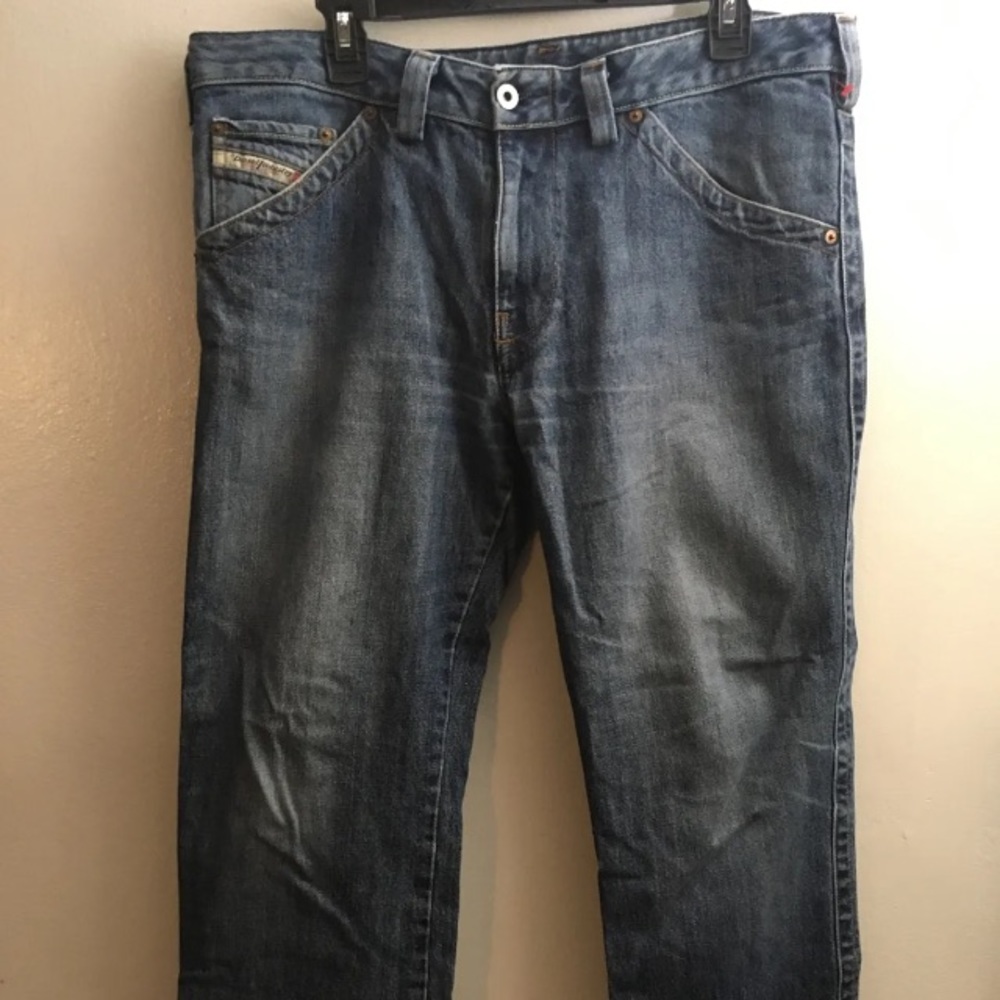 Diesel Industry Jeans Mens Sz 36 Blue Straight Leg Medium Wash Made In Italy